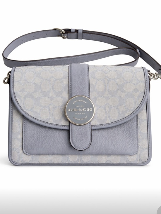 Coach Handbags - Coach Lonnie blue signature jacquard blue crossbody